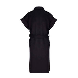 Black Epaulet Detail Vest with Belt for Outer Wear - Product Image 3