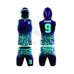 Ensemble de maillot et short sans manches de compression respirant, grande taille, uniforme de football américain, imprimé par transfert thermique - Product Image 1