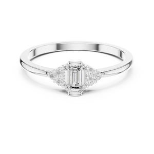 แหวนหมั้นเพชรโมอิสซาไนต์ทรงเหลี่ยมหรูหรา โลหะผสม ได้รับการรับรองจาก IGI ประดับเพชรด้านข้างสีโรสโกลด์ เครื่องประดับเจ้าสาวงานแต่งงาน สไตล์คลาสสิกสำหรับผู้หญิง - Product Image 4