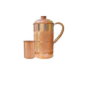 Customized Design <b>Water</b> <b>Jug</b> <b>with</b> Side Handle High Quality Pure Copper <b>Jug</b> <b>with</b> <b>Lid</b> Handmade Available at Discounted Price - Product Image 2