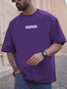 Camiseta Gráfica Vintage con Lavado Ácido para Hombre, Jersey de Algodón de Alta Calidad de 260 g, Camiseta Personalizada de Manga Corta con Estampado Sólido, Estilo Urbano - Product Image 5