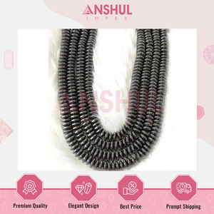 Precio directo de fábrica Elegante Hermoso diseño Metálico Gris Hematita suelta Rondelle Beads Strands para hacer pulseras - Product Image 2