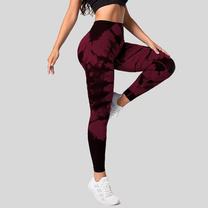Vente chaude femmes Fitness Yoga Leggings haute qualité sans couture respirant Spandex/Polyester tissu taille moyenne Logo - Product Image 1