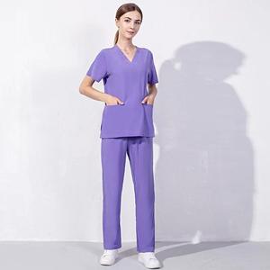 Uniforme de verano para hospital para hombres con cuello en V, cinco bolsillos, exfoliante de enfermería, fabricante superior, proveedores, juegos de exfoliación médica - Product Image 5