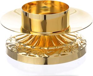 Mini soporte de vela de aluminio chapado en oro estilo imperio Adiba decoración del hogar para velas de boda decoraciones de iluminación embalaje de cartón - Product Image 3