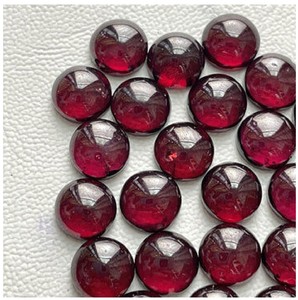 พลอยโกเมนหลังเบี้ยทรงหลวมสีแดงตัดรูปไข่ความสูง3มม. สินค้าคุณภาพสูงจากธรรมชาติ - Product Image 3