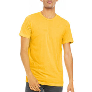 MOQ bajo Fabricantes de ropa OEM Impresión cómoda Bella Canvas Tri-blend Crew Tee Camiseta Medias mangas Lona 3001CVC Tees - Product Image 5