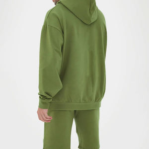 Jersey cálido de invierno informal para hombre, de talla grande sudaderas con capucha, logotipo personalizado, apliques bordados de poliéster mezclado de algodón de alta calidad - Product Image 3