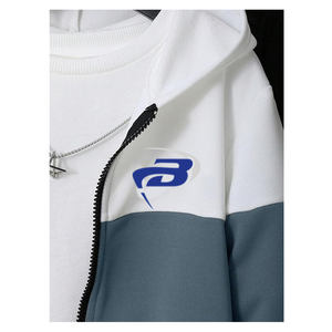 ชุดวอร์มผู้ชายสำหรับฤดูหนาว ระบายอากาศได้ดี สีสันตัดกัน ชุดฮู้ดซิปและกางเกงจ็อกเกอร์ลายอนิเมะ ชุดลำลองสำหรับเล่นกีฬาและออกกำลังกาย - Product Image 2