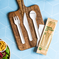 Tendances : Lots de cuillères, fourchettes et couteaux en papier biodégradables et écologiques pour diverses occasions, célébrations et rassemblements