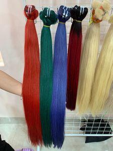 Blonde Couleur Jaune Couleur Super Double Trame Cheveux Perruque de Cheveux Humains Pour Les Femmes Noires - Product Image 6