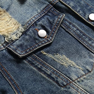 Veste en jean vintage pour homme, automne-hiver, délavée au soleil, travail, vente en gros, haute qualité, streetwear, mode, coupe-vent, séchage rapide - Product Image 5