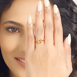 Bague Vintage Plaqué Or 18K avec Numéro, Bijou de Mariage Tendance avec Sertissage Incrusté - Product Image 2