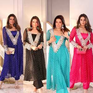 Designer pakistanais Salwar Kameez brodé Séquence Travail Readymade Salwar Kameez Cousu Vêtements De Mariage Costumes - Product Image 1