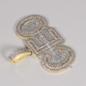 จี้เพชร14kt สีเหลืองทองที่เป็นเอกลักษณ์ดึงดูดความสนใจสไตล์ฮิปฮอปเพิ่มความชัดเจนให้กับของขวัญที่สมบูรณ์แบบ - Product Image 2