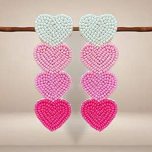 Pendientes colgantes con cuentas hechos a mano para mujeres y niñas, joyería colgante para regalo de fiesta de boda - Product Image 3