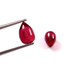 Rubí Rojo Cultivado en Laboratorio, 15x20mm, Forma de Lágrima, Cabujón Liso Calibrado, Gema Suelta, Certificado por Terceros, Lote al por Mayor para Fabricación de Joyería - Product Image 3