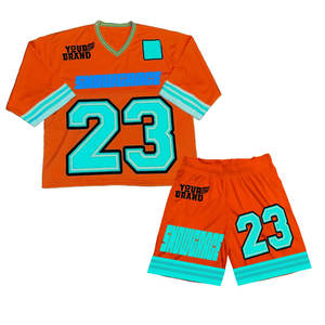 Logotipo personalizado de punto de malla Boxy Fit Jersey Camisetas para hombres Escote acanalado Impresión digital Poliéster/Algodón de secado rápido - Product Image 2