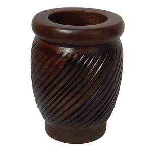 Décoration de chambre moderne sculptée à la main ferme de luxe marron foncé vintage vente à chaud jardinière en bois de manguier indien pots de vase à fleurs - Product Image 3