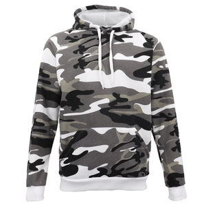 OEM à manches longues poche kangourou camouflage imprimé logo sweats à capuche tissu épais hommes sweats surdimensionnés | Unique et élégant - Product Image 4