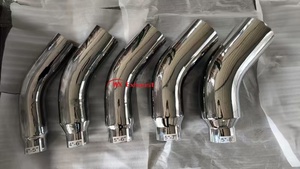 Punta del gomito del sistema di scarico del camion del tubo di scarico a basso prezzo in <span class=keywords><strong>Chrome</strong></span> 4 '', 5'' per I.D e 5 '', 6'', 7 '', 8'' per <span class=keywords><strong>o</strong></span>. D, 23 ''per la lunghezza - Product Image 3