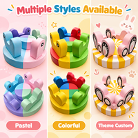 Manège pour enfants en cuir PU, couleurs pastel, équipement de jeu intérieur, siège de carrousel, ensembles de location pour fêtes en extérieur