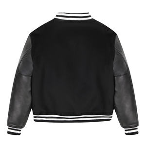 Chaqueta de invierno con grafiti de tela pesada personalizada para hombre chaqueta de béisbol de calidad superior con parches bordados y logotipo personalizado para hombre - Product Image 2