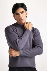 Pulls en maille pour hommes à col rond, manches longues, en coton épais, jacquard, vente en gros d'usine, dernière collection 2025 - Product Image 5