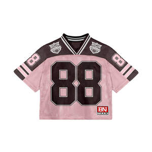 Camiseta Deportiva de Fútbol Americano de Corte Cuadrado y Corto, Personalizable con Nombre y Número, Precio al por Mayor, MOQ Bajo, Estilo Retro - Product Image 1