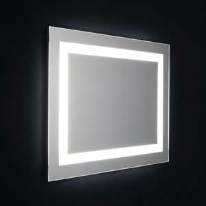 กระจกห้องน้ำ LED แบบพลิกกลับได้ ขนาด 80x60 ซม. พร้อมเซ็นเซอร์สัมผัส ผลิตภัณฑ์ทันสมัยและมีสไตล์ - Product Image 1