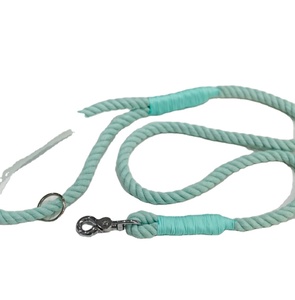 Lead Customized Colored Cotton Rope Handmade <b>Dog</b> <b>Leash</b> Pet <b>Leash</b> Set - Product Image 1