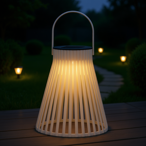 Lámpara Solar de Mesa Blanca de 1 Luz, Luz Blanca Cálida, 14.5x18.5cm, Luces Solares de Jardín 892329 - Product Image 3