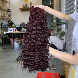 Cheveux Humains Bouclés Eurasiens Vietnamiens Grade Remy Tissage Simple 100% Vierge pour Toutes les Couleurs de Teinture Prix de Gros Mondial - Product Image 2