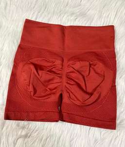 Pantalon de Yoga Taille Haute Personnalisable avec Taille Élastique Short de Sport en Nylon et Spandex à Motif Solide pour Femmes - Product Image 6