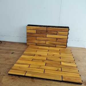 Magnifiques carreaux de terrasse en bois d'acacia de 60x30 cm pour une utilisation en extérieur, balcons, terrasses, côtés de piscine, longue durée de 30 ans - Product Image 4