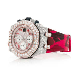 <b>For</b> Lord Fashion Quartz Moissanite Diamond <b>Watch</b> with Coated Glass Dial - Product Image 2