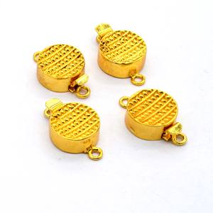 Prem Bhaya 25X16X7MM Cierre de caja floral para una/varias hebras 3 hebras 18K oro/plata antigua/componentes de joyería de cobre antiguo - Product Image 2