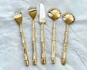 Juego de cubiertos familiares de 5 piezas con revestimiento duradero Cubiertos de catering de metal resistente para eventos - Product Image 5