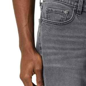 กางเกงยีนส์ขาตรงของผู้ชายผ้าฝ้าย100% กางเกงยีนส์สีเทาซีดจางของผู้ชายดีไซน์ตามสั่ง - Product Image 6