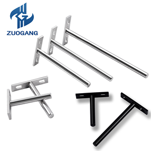<span class=keywords><strong>Support</strong></span> d'étagère en forme de T de haute qualité étagères murales en acier laminé à froid prend en charge les supports en métal cachés flottants plaque de montage à vis - Product Image 1