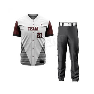 Uniforme de béisbol de diseño personalizado para equipo, uniforme de béisbol de alta calidad con logotipo personalizado - Product Image 1