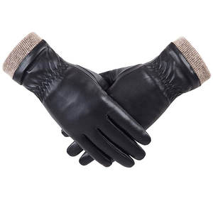 Gants en cuir souple pour hommes Gants en cuir élégants pour temps froid Prix d'usine meilleurs gants de mode en cuir - Product Image 5