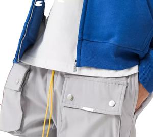 เสื้อมีฮู้ดผ้าฟลีซแบบรูดซิปสำหรับผู้ชายผ้าคอตตอน400gsm พิมพ์ลายพลัสไซส์สำหรับฤดูหนาว - Product Image 3