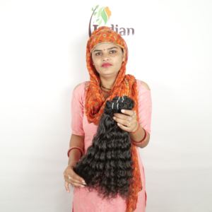 ผมต่อแบบอินเดียคลื่นลึกเป็นลอนเหมือนผมสำหรับผู้หญิงมัดเป็นลอนเหมือนผมสีดำธรรมชาติ100% ราคาถูก - Product Image 5