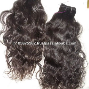 100% Extensions de cheveux humains ondulés vierges indiens non transformés Bundles de tissage de cheveux ondulés Remy naturels Vente en gros de cheveux crus en vrac - Product Image 2