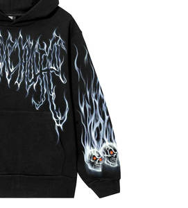 Venta al por mayor personalizado hombres sudaderas con capucha de diamantes de imitación DTG DTF sublimación impresión Streetwear sudadera polar OEM - Product Image 3