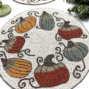 Set de table rond personnalisable fait main 15 pouces, écologique, moderne et luxueux, pour les fêtes et les mariages à domicile - Product Image 5