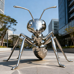 <span class=keywords><strong>Statue</strong></span> d'insecte géante Jardins Sculpture de fourmi moderne en acier inoxydable - Product Image 2