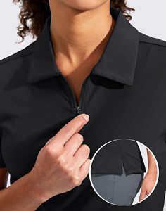 เสื้อโปโลแขนสั้นสำหรับผู้หญิงกันยับสำหรับเล่นกีฬาผ้าฝ้าย100% ระบายอากาศได้ดีแห้งเร็วออกแบบได้ตามต้องการ - Product Image 4