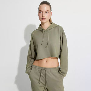 เสื้อฮู้ดเอวลอยของผู้หญิงเสื้อสวมหัวดีไซน์ใหม่มีฮู้ดปรับได้และชายเสื้อมีหลายสีและหลายขนาด2025 - Product Image 1